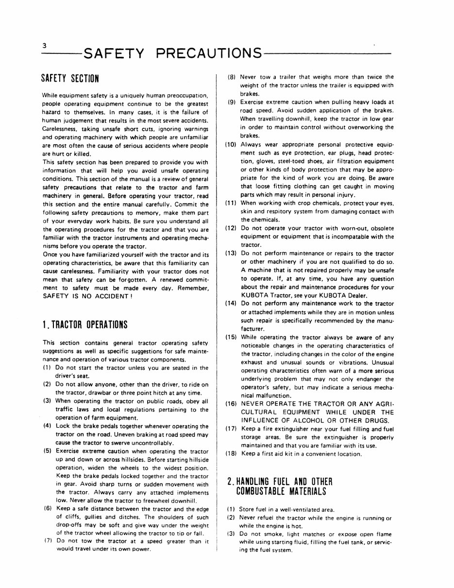 KUBOTA M4500 M5500 M7500 Tractor Operators Manual preview img 10