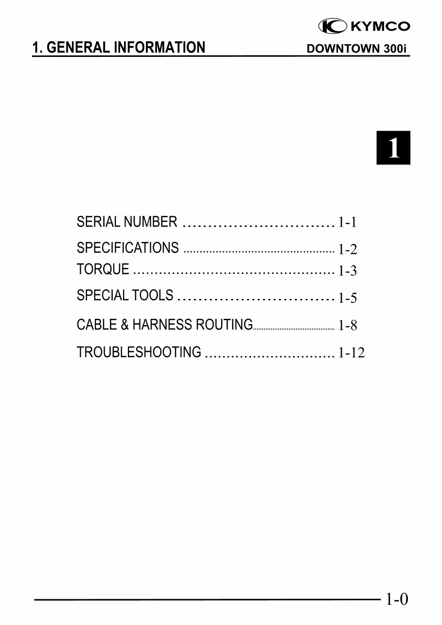  Kymco Downtown 300i 300 i ABS Scooter Service Repair Workshop Manual preview img 3