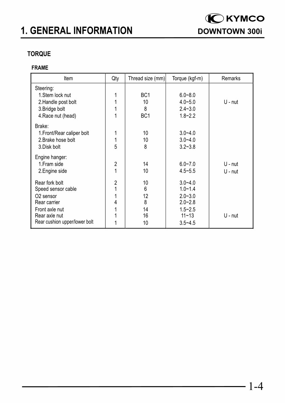  Kymco Downtown 300i 300 i ABS Scooter Service Repair Workshop Manual preview img 7