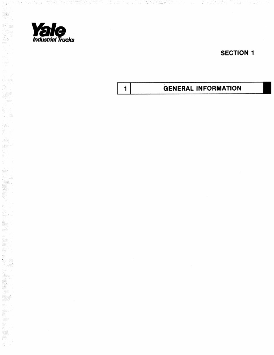 Yale Forklift Service & Maintenance Manual preview img 9