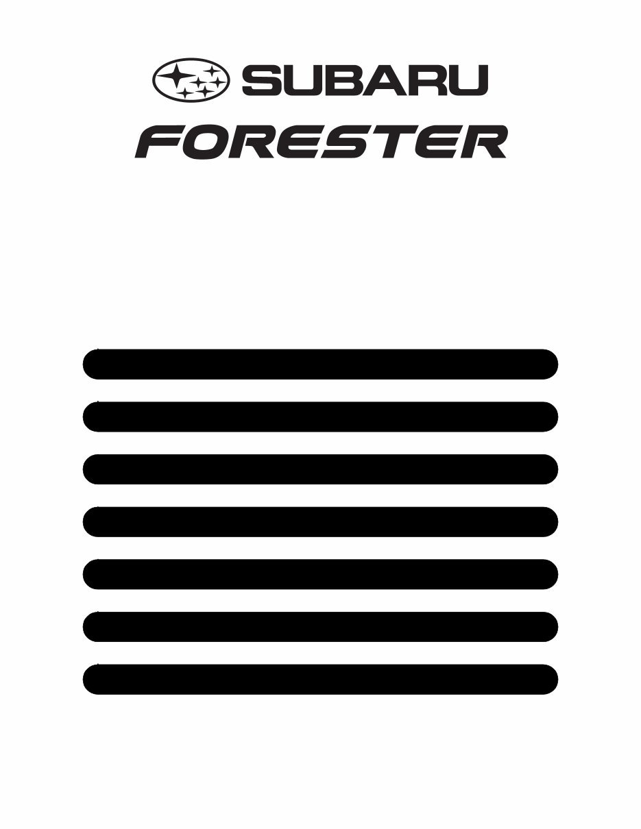 2005-2008 Subaru Forester Service & Repair Manual preview img 1