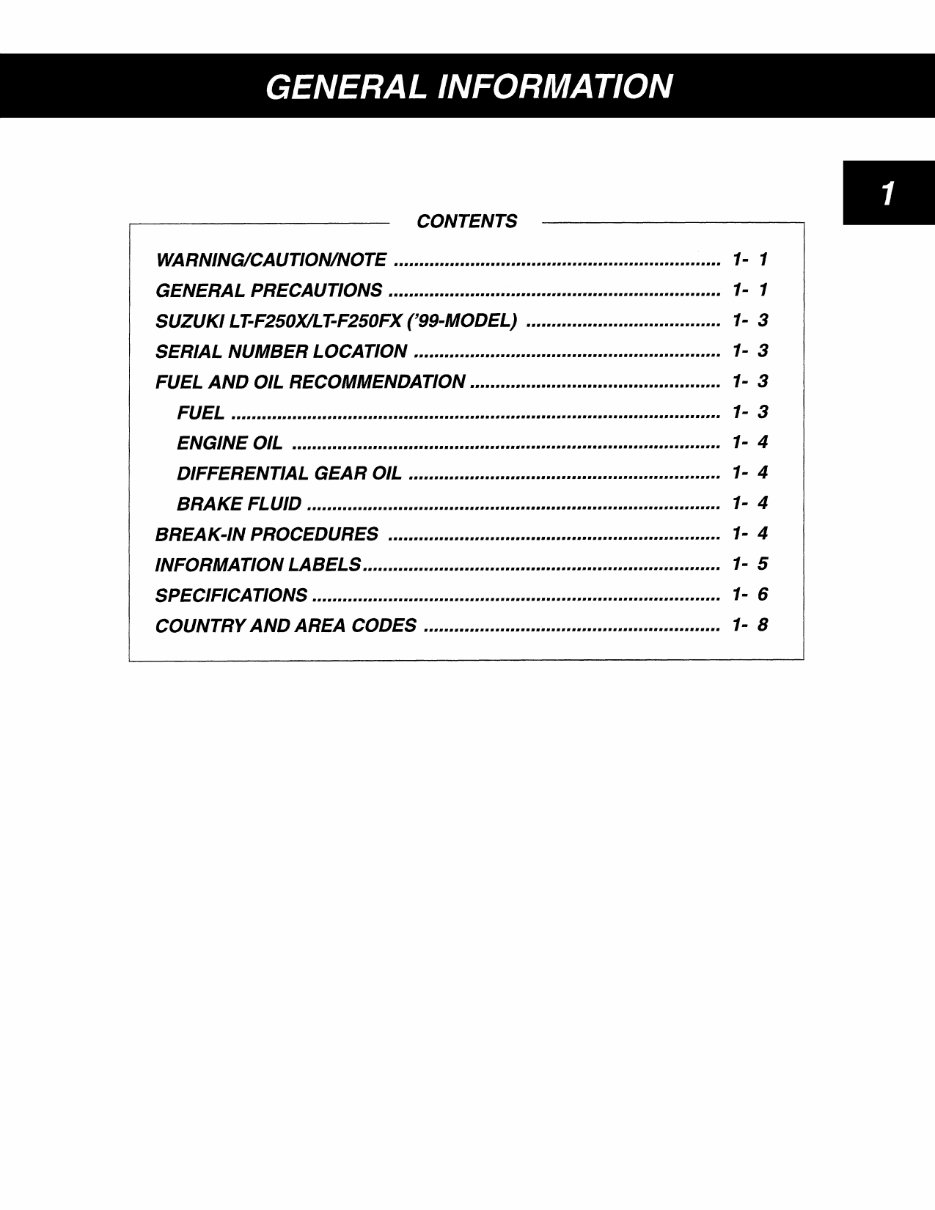 1999-2002 Suzuki Quadrunner 250 (LT-F250/LT-F250F) Service & Repair Manual preview img 5