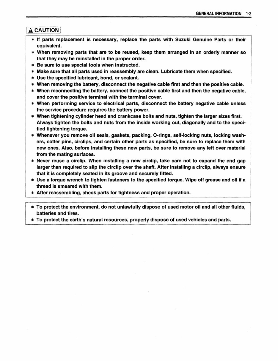 1999-2002 Suzuki Quadrunner 250 (LT-F250/LT-F250F) Service & Repair Manual preview img 7