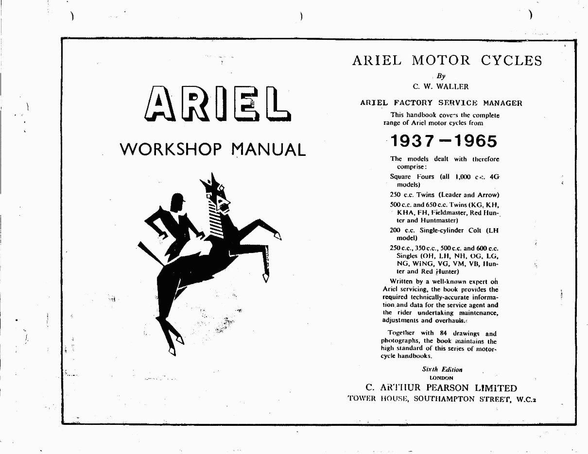 1937-1965 Ariel Motorcycle All Models Service & Repair Manual preview img 1