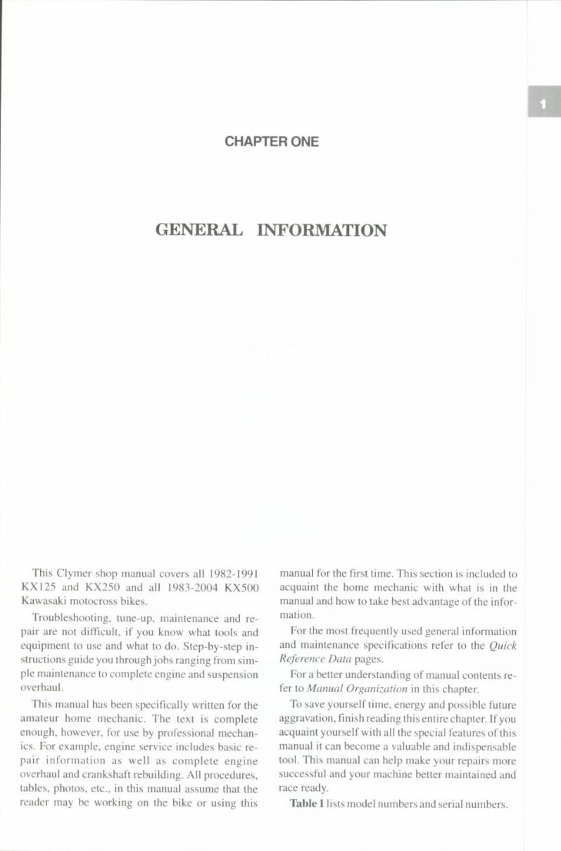 1982-1991 Kawasaki KX125, KX250 Service & Repair Manual preview img 6