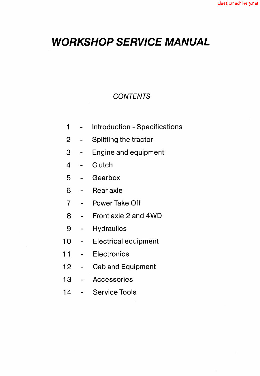 Massey Ferguson MF 8110 Factory Service & Work Shop Manual preview img 1