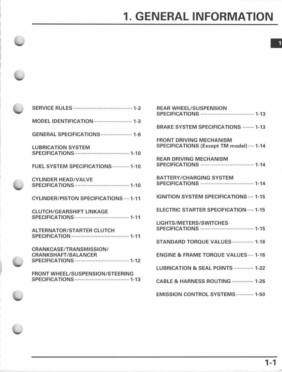 2005-2011 Foreman 500 Trx500 Service & Repair Manual preview img 5