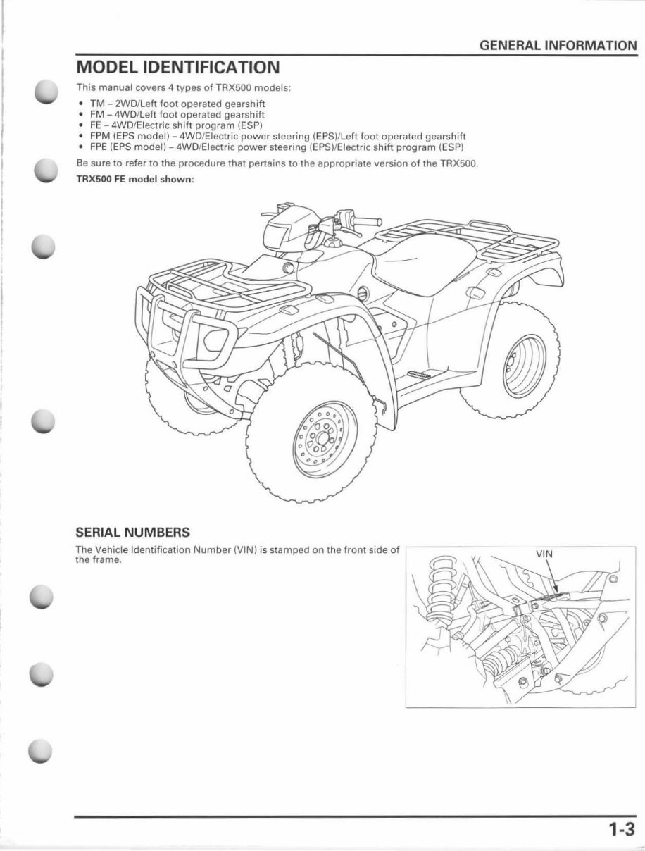 2005-2011 Foreman 500 Trx500 Service & Repair Manual preview img 7