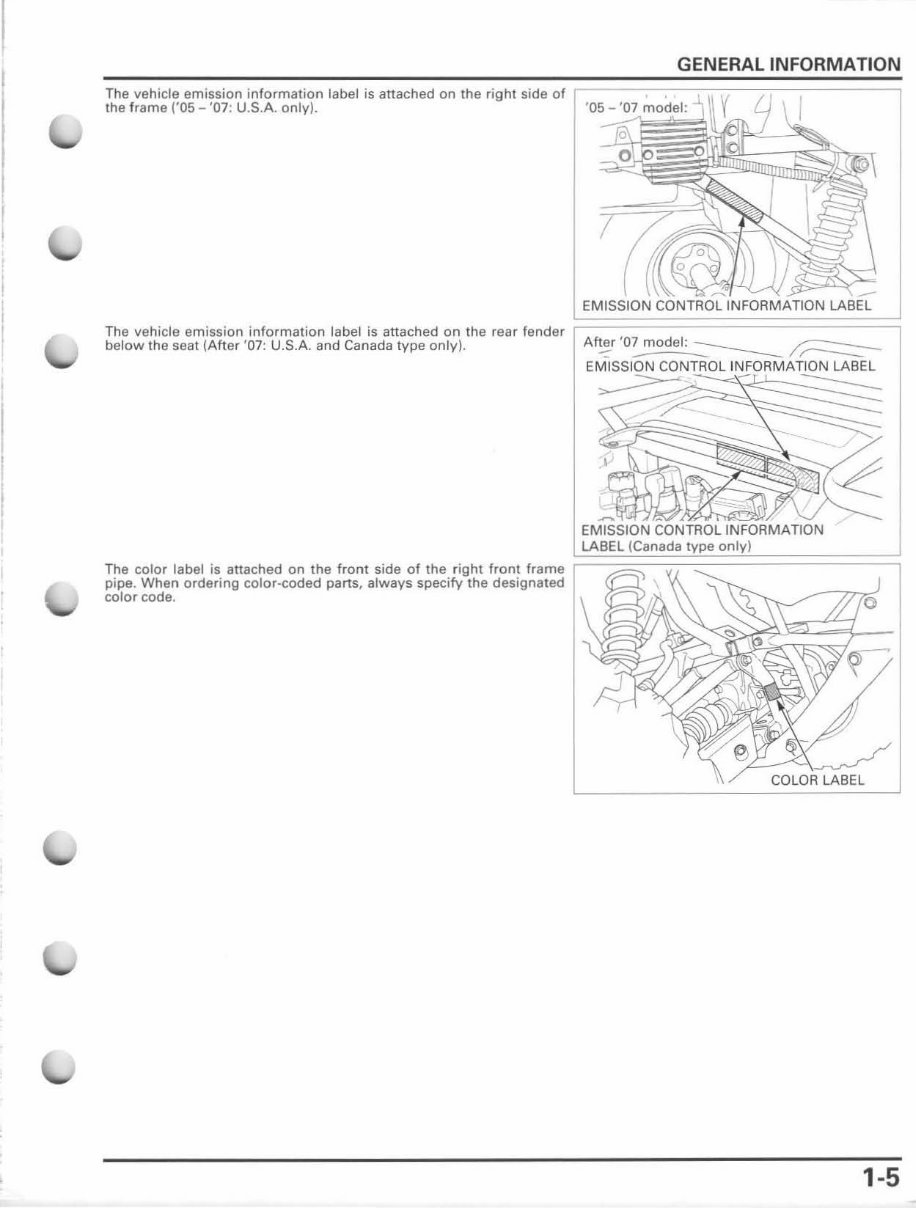 2005-2011 Foreman 500 Trx500 Service & Repair Manual preview img 9
