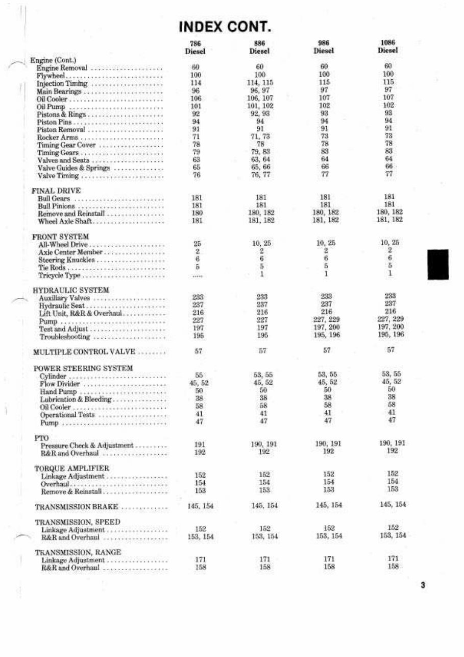 IH International Harvester 986 1086 Workshop Service Manual preview img 3