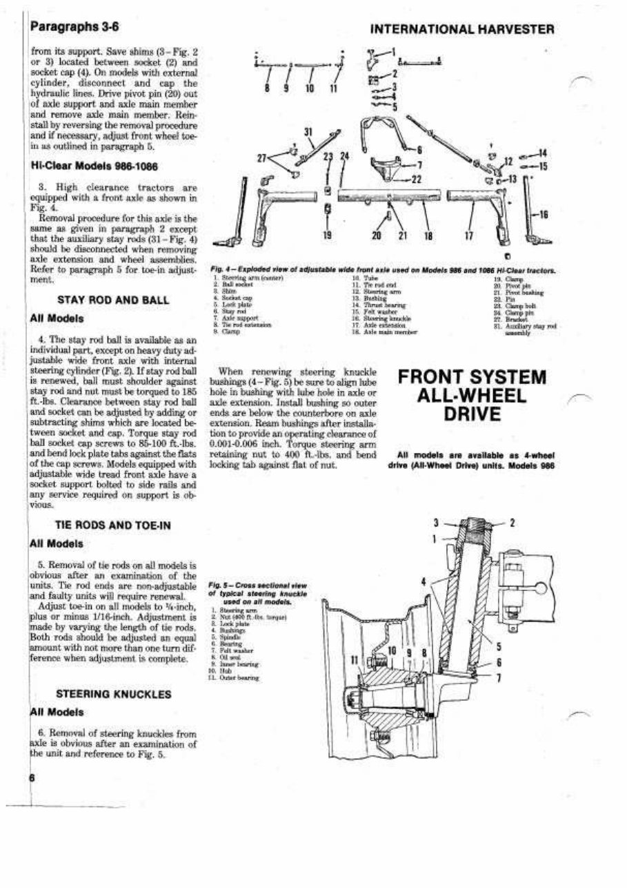IH International Harvester 986 1086 Workshop Service Manual preview img 6