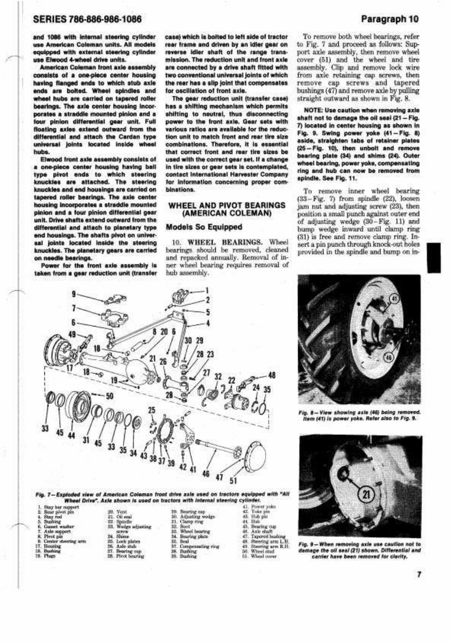 IH International Harvester 986 1086 Workshop Service Manual preview img 7