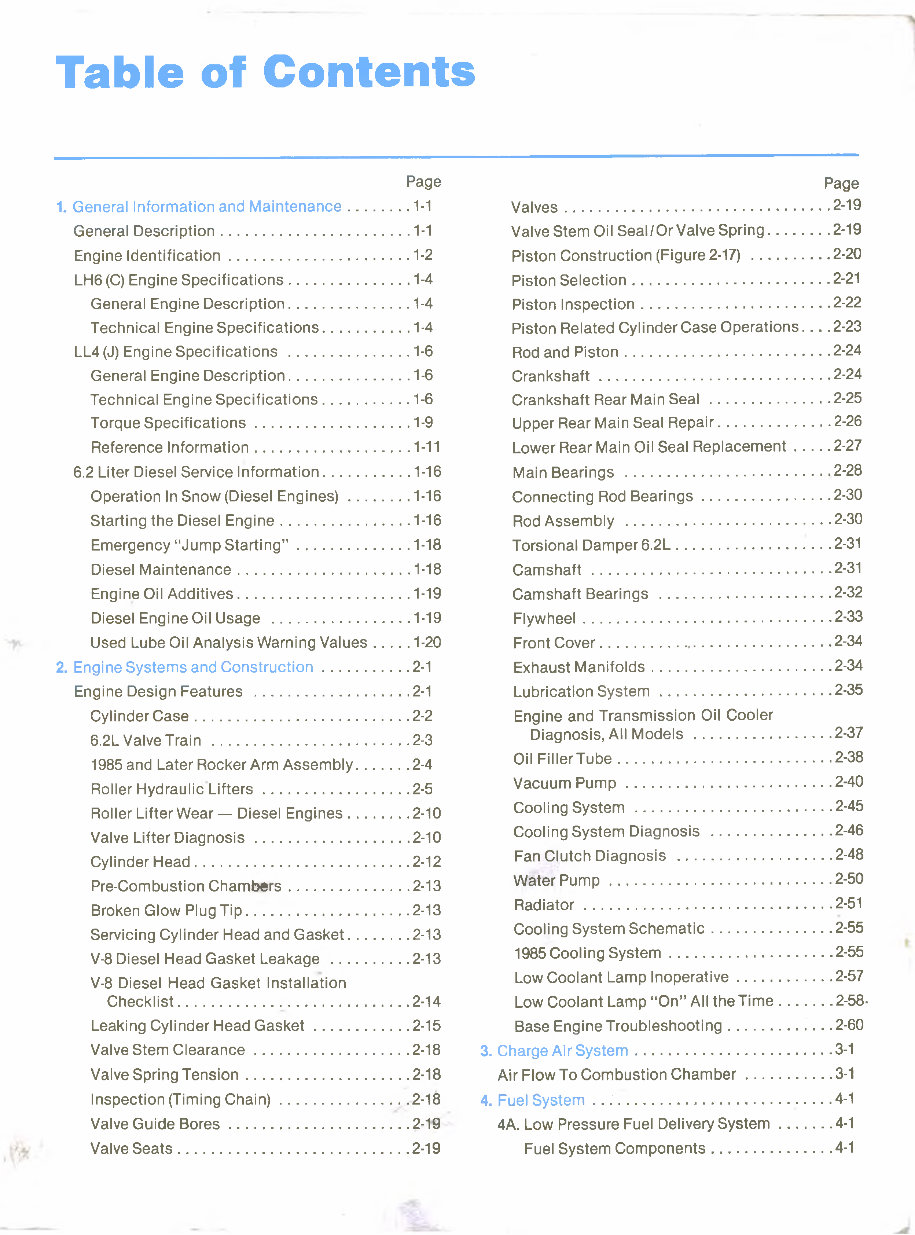 GM 6.2 Liter Diesel Engine service training manual preview img 3