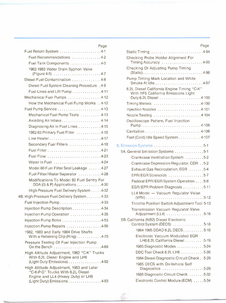 GM 6.2 Liter Diesel Engine service training manual preview img 4