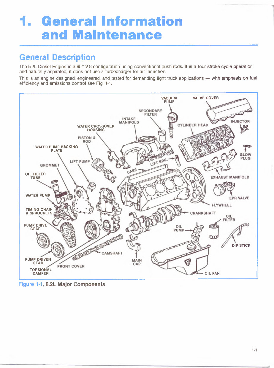 GM 6.2 Liter Diesel Engine service training manual preview img 7