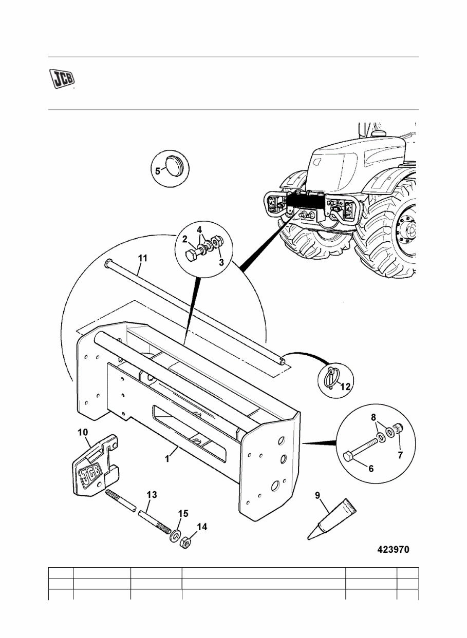 JCB 3190 FASTRAC Parts Catalogue Manual (SN: 00643011-00644999) preview img 1