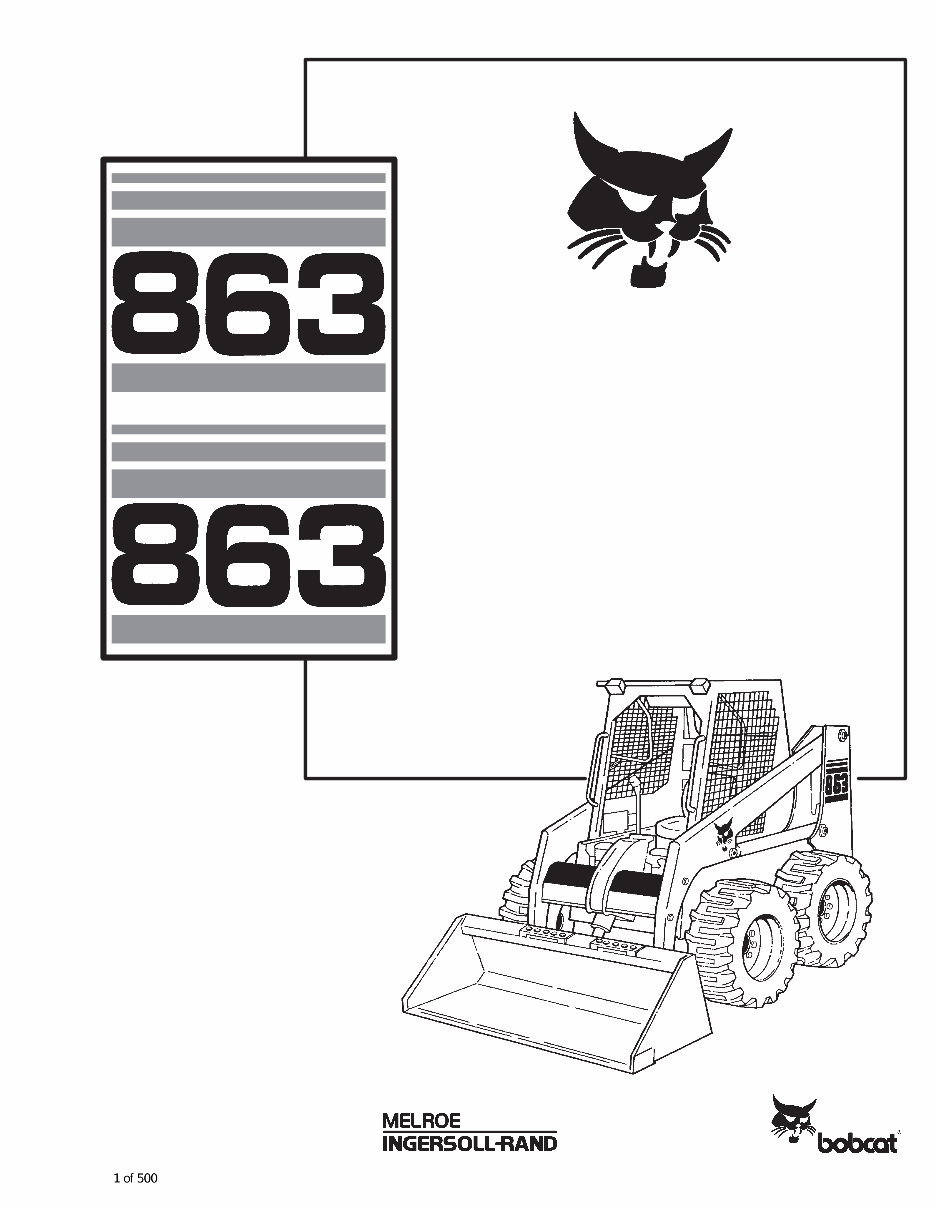 Bobcat 863 Skid-Steer Loader Service & Repair Manual preview img 1