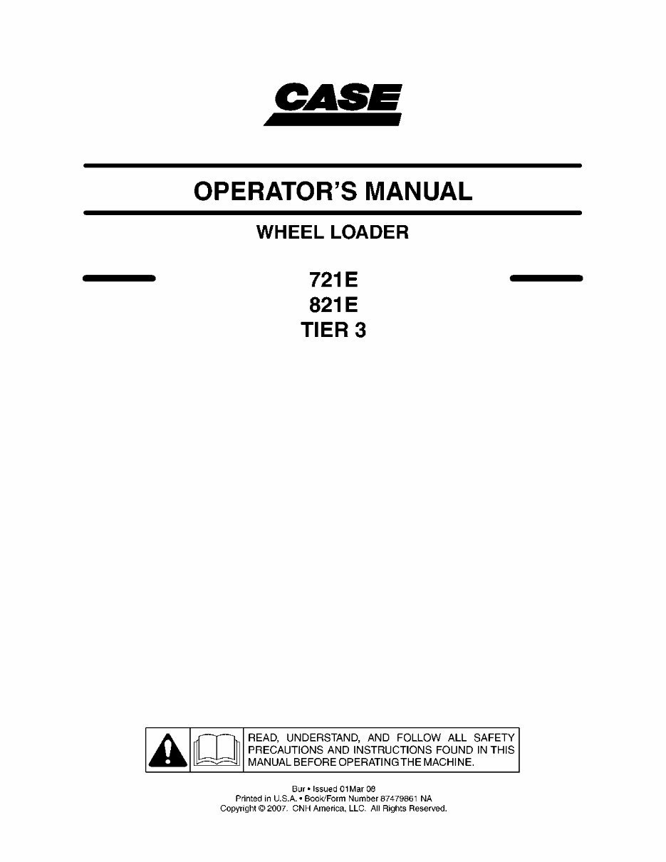 CASE 721E 821E TIER 3 Wheel Loader Operator Manual preview img 2