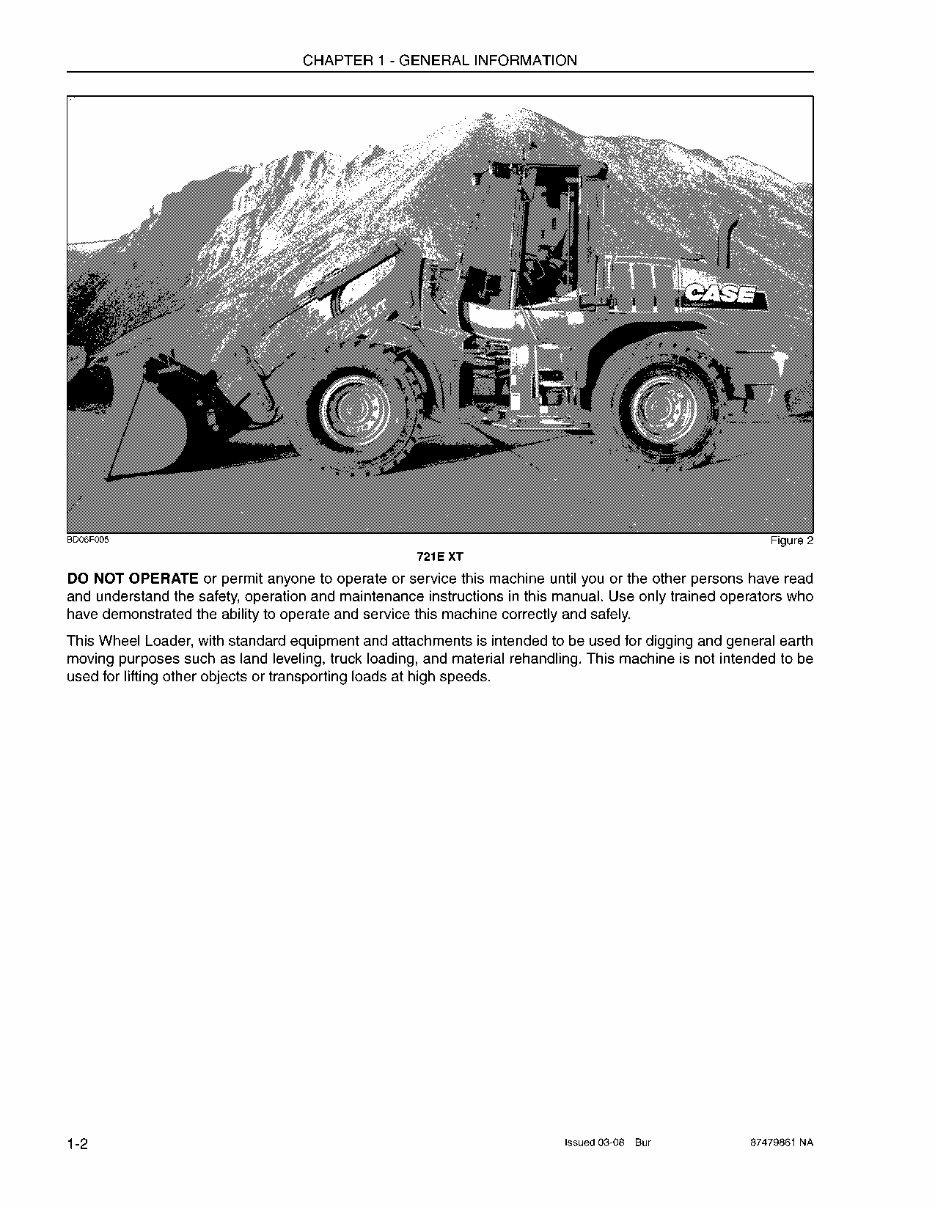 CASE 721E 821E TIER 3 Wheel Loader Operator Manual preview img 7