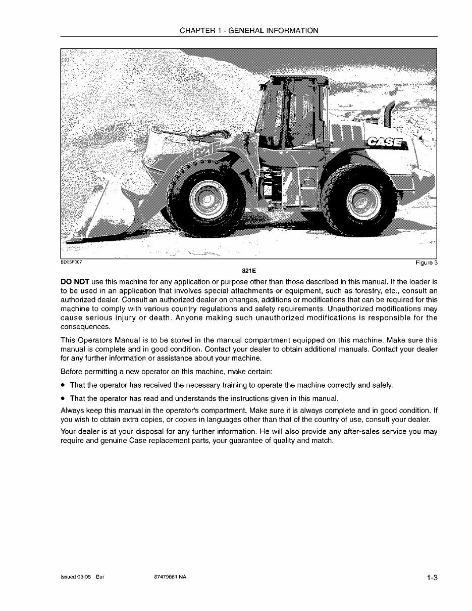 CASE 721E 821E TIER 3 Wheel Loader Operator Manual preview img 8