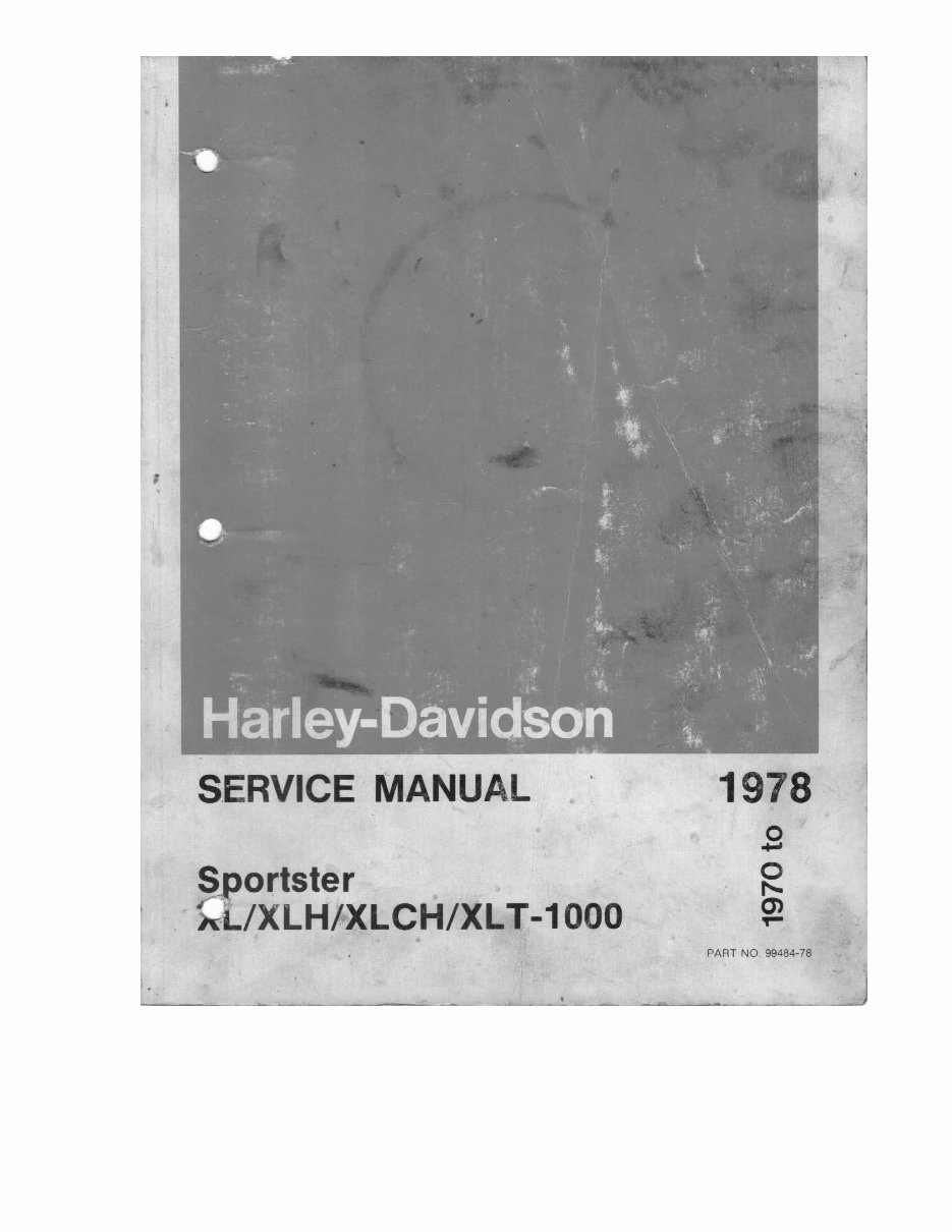 Harley Davidson Sportster XL1000 XL-1000 1970-1978 Manual preview img 1