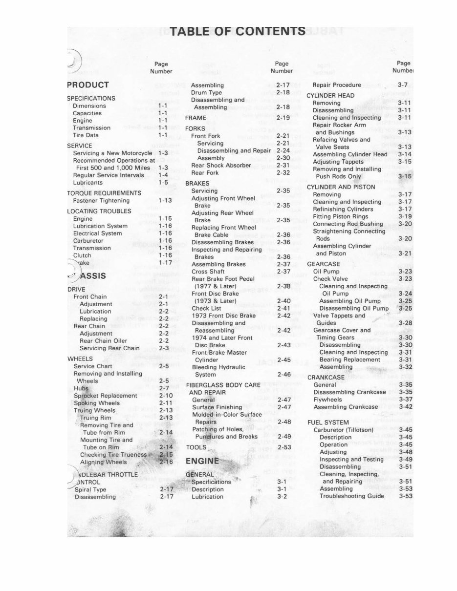 Harley Davidson Sportster XL1000 XL-1000 1970-1978 Manual preview img 4