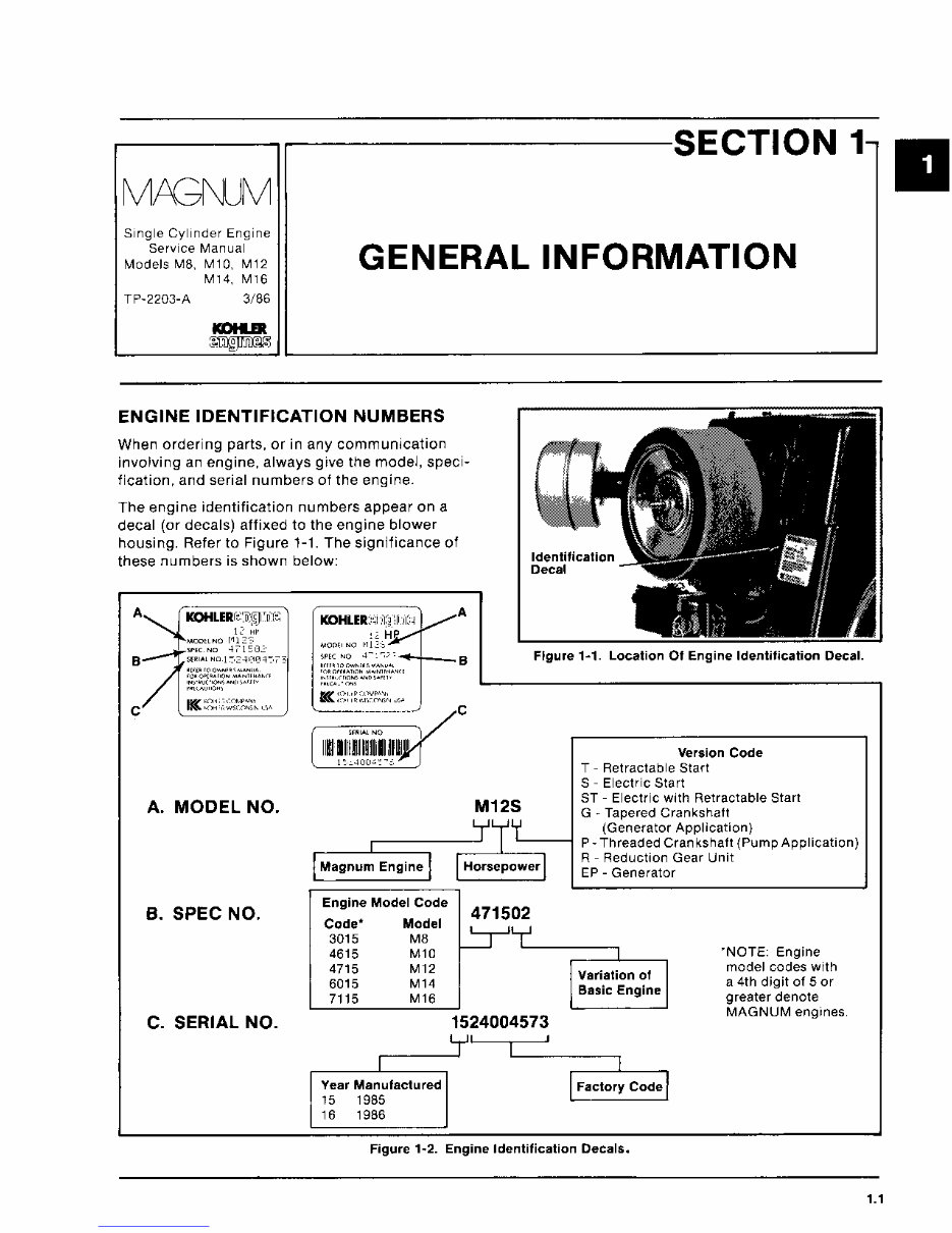 KOHLER MAGNUM Model M16 16HP Engine Full Service & Repair Manual preview img 3
