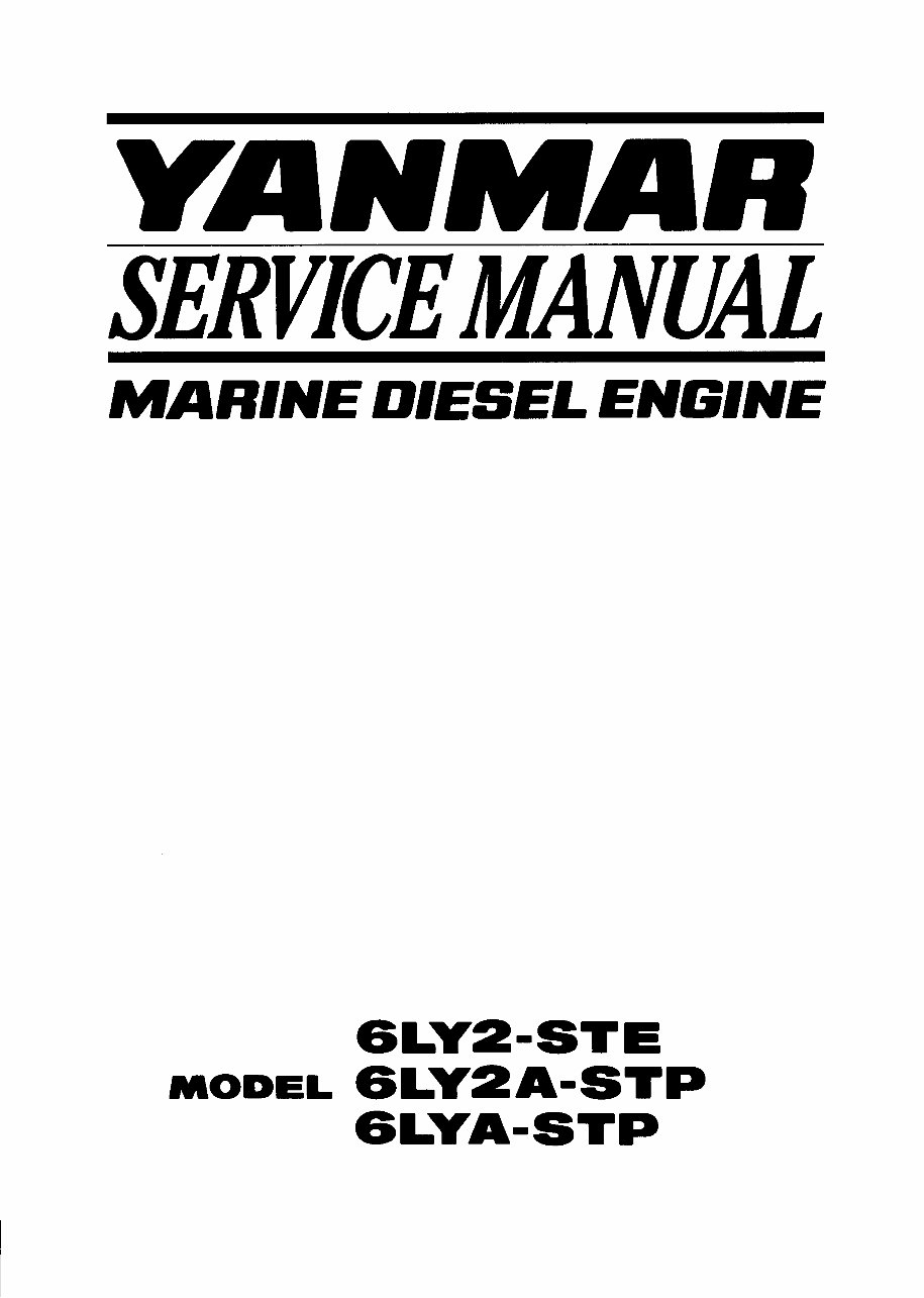 Yanmar 6LY2-STE/6LY2A-STP/6LYA-STP Marine Diesel Engines OEM Service & Repair Manual preview img 2