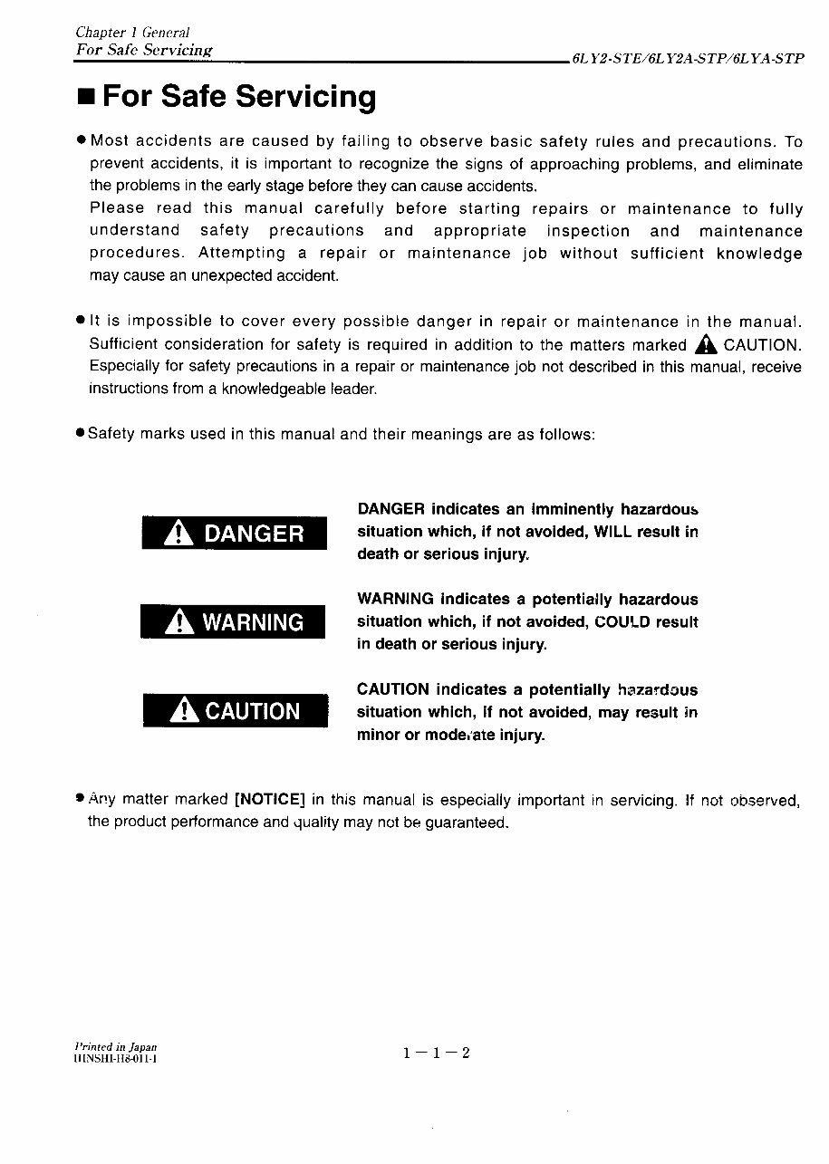 Yanmar 6LY2-STE/6LY2A-STP/6LYA-STP Marine Diesel Engines OEM Service & Repair Manual preview img 7