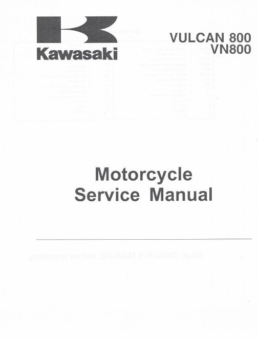 1996-2002 Kawasaki Motorcycle Vulcan 800 Vn 800 Service Repair Factory Manual ( FREE PREVIEW ) preview img 4
