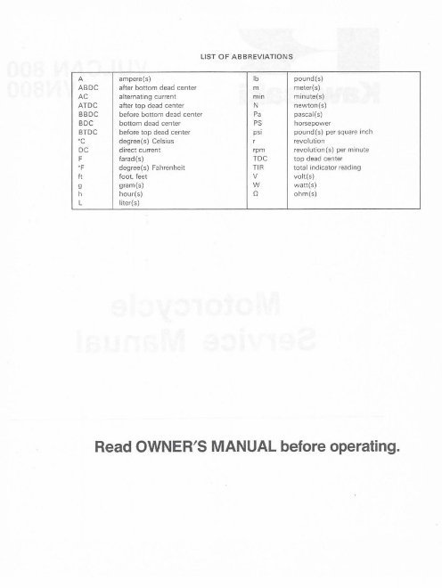 1996-2002 Kawasaki Motorcycle Vulcan 800 Vn 800 Service Repair Factory Manual ( FREE PREVIEW ) preview img 5