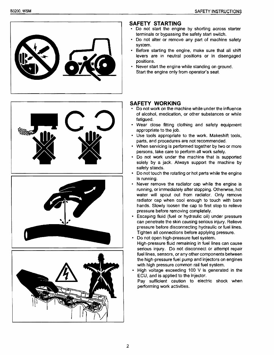 Kubota B3200 Tractor OEM Service & Repair Manual preview img 2