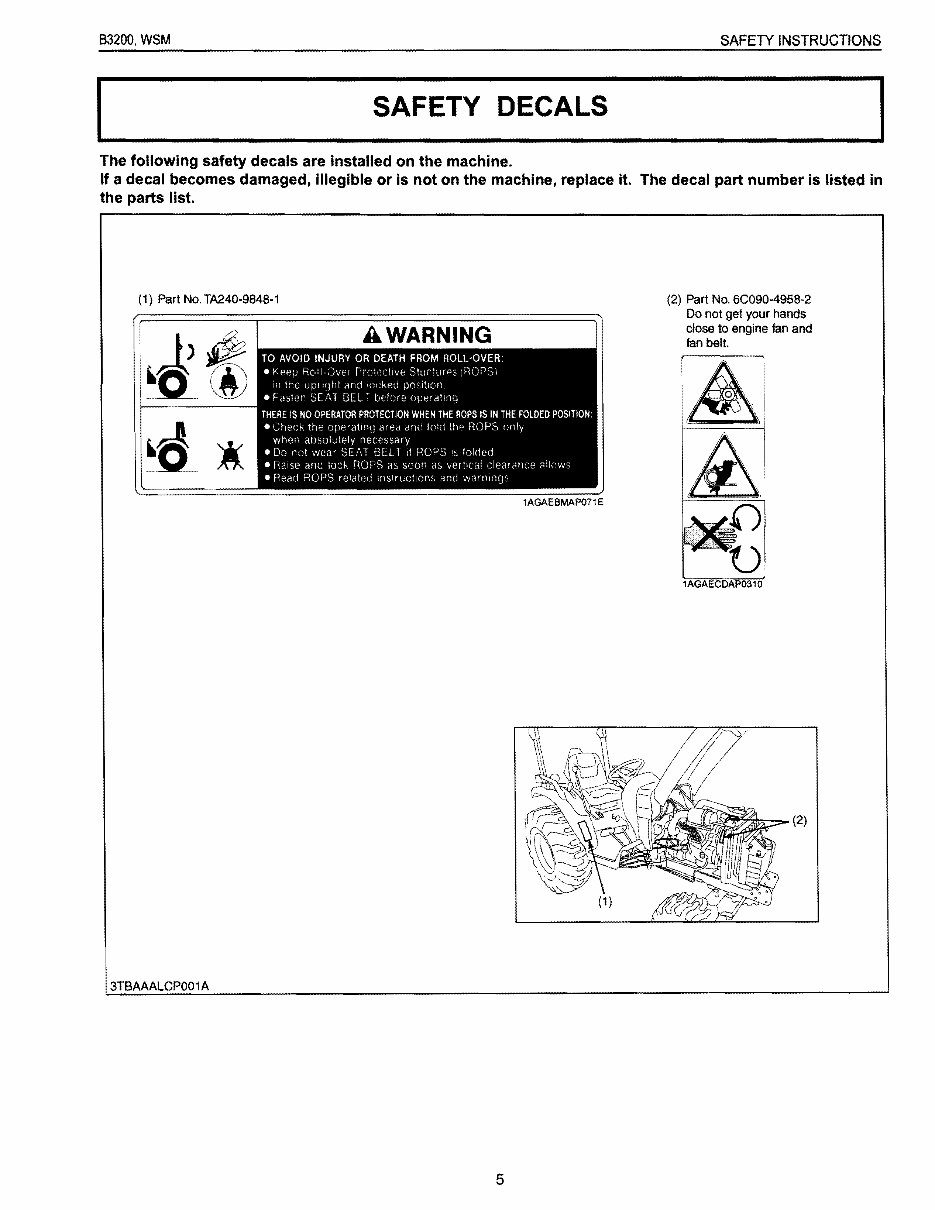 Kubota B3200 Tractor OEM Service & Repair Manual preview img 5