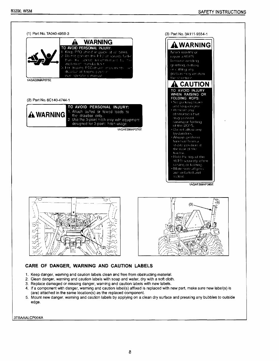 Kubota B3200 Tractor OEM Service & Repair Manual preview img 8