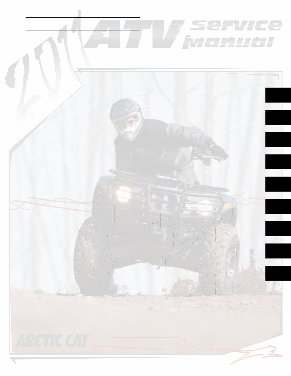 2011 Arctic Cat 450/550/650/700/1000 ATVs OEM Service & Repair Manual preview img 1