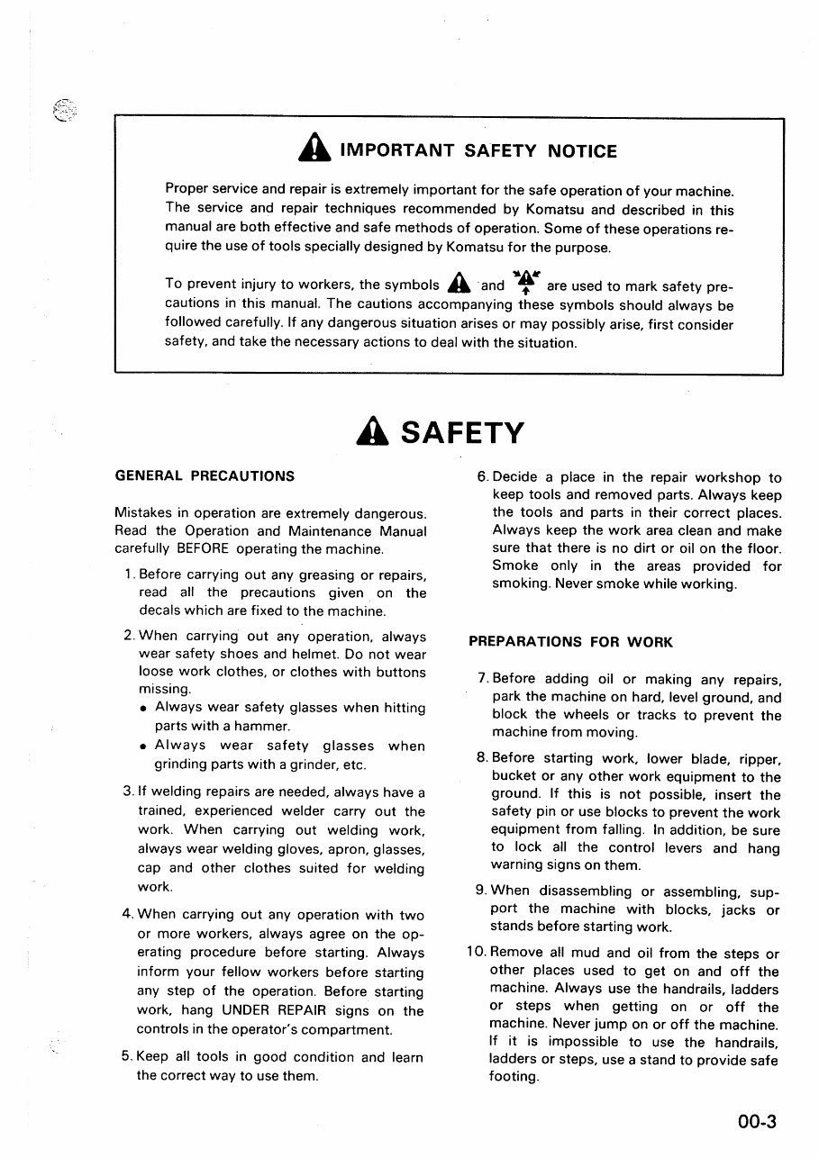 Komatsu D37E-2 Bulldozer Workshop Repair Service Manual preview img 6