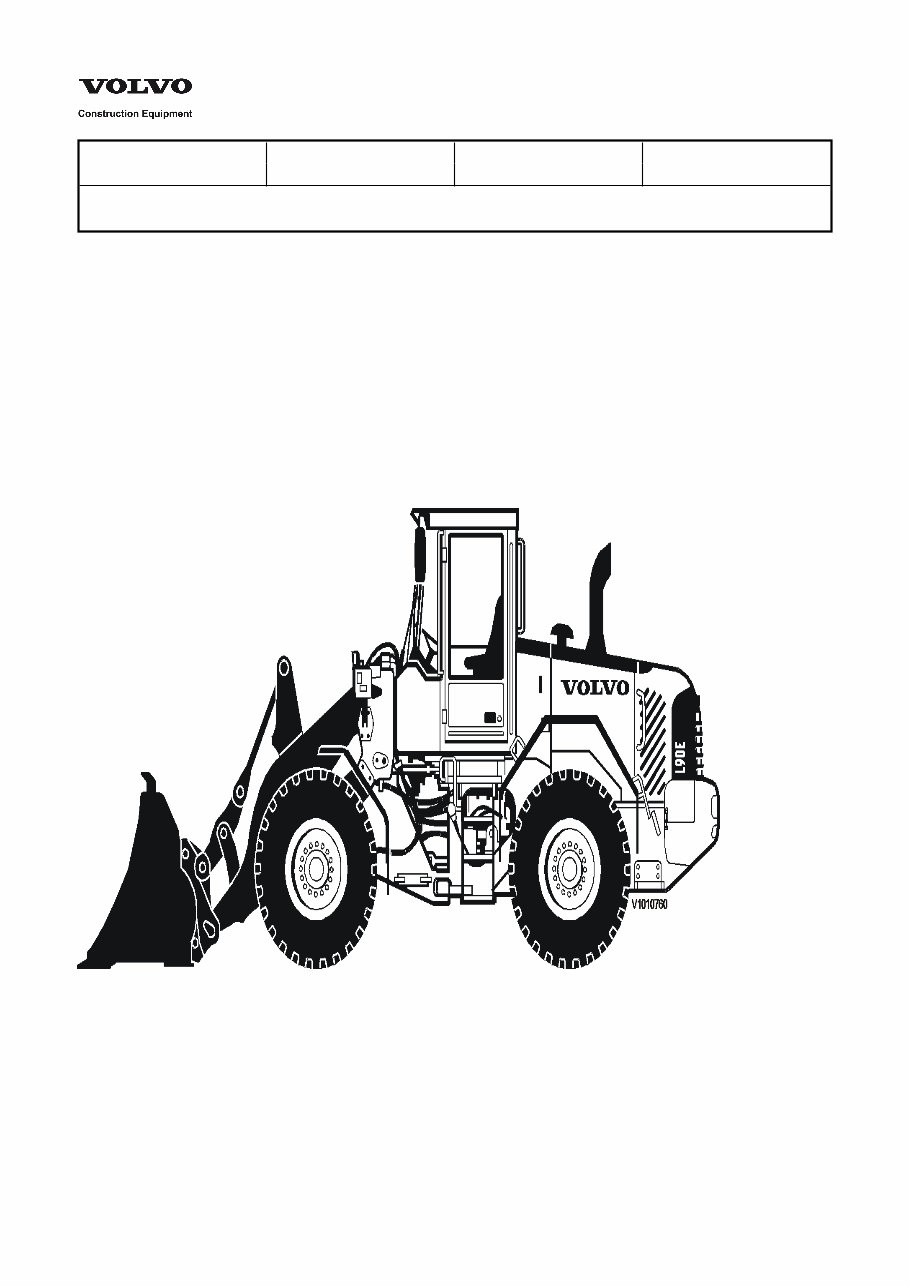 Volvo L90E Wheel Loader Workshop Service Repair Manual preview img 1