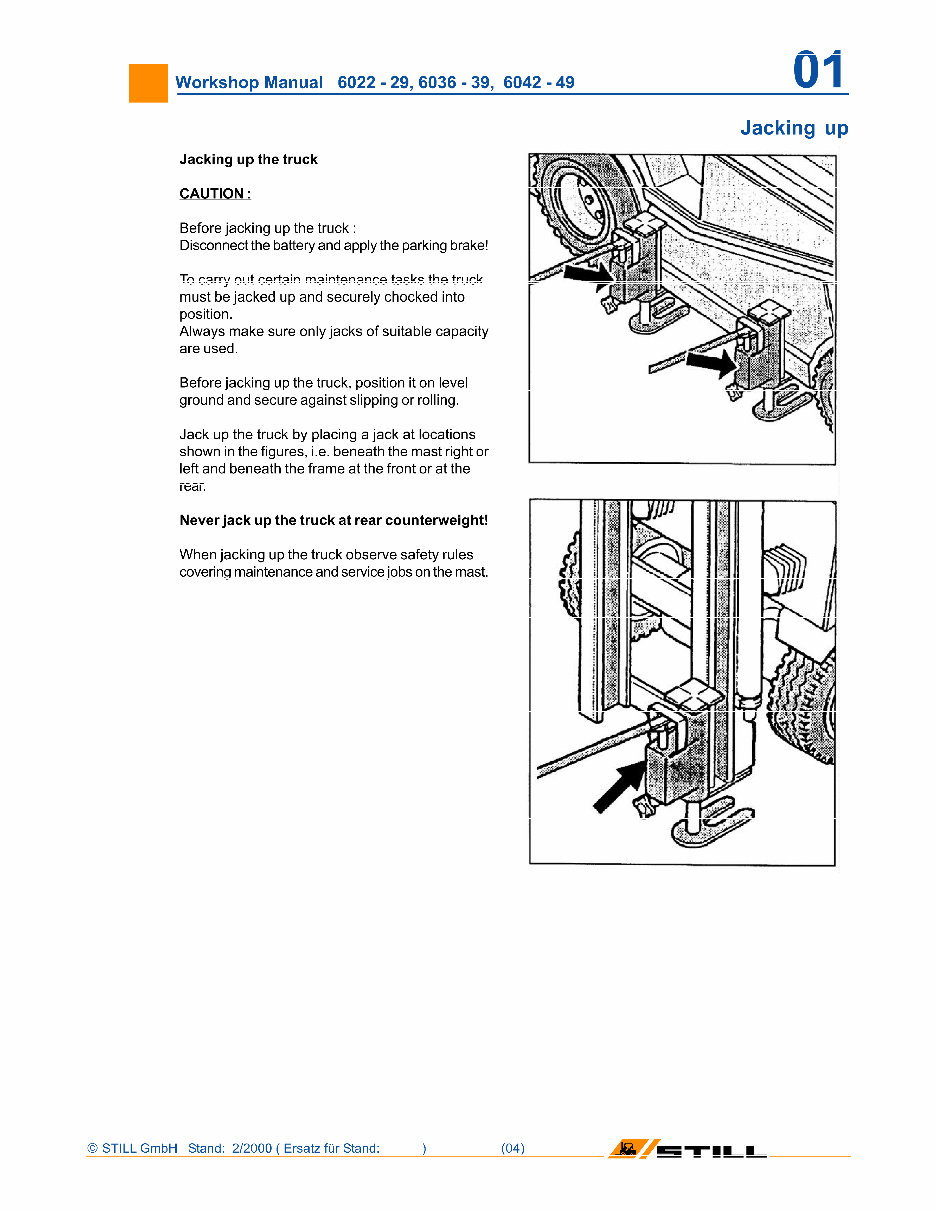 Still Electric Forklift Truck Type R60-20, R60-22, R60-25, R60-30, R60-35, R60-40, R60-45, R60-50 Workshop Manual preview img 5