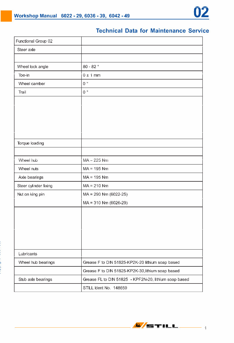Still Electric Forklift Truck Type R60-20, R60-22, R60-25, R60-30, R60-35, R60-40, R60-45, R60-50 Workshop Manual preview img 6