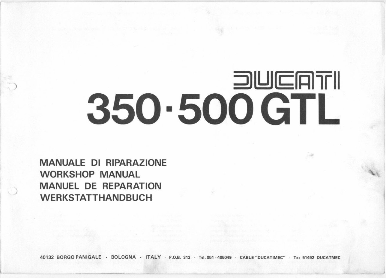 1975-1982 Ducati 500 Sport Desmo Service & Repair Manual preview img 1