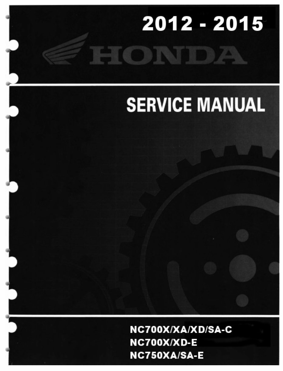 2012-2015 Honda NC700/NC750 Service & Repair Manual preview img 1