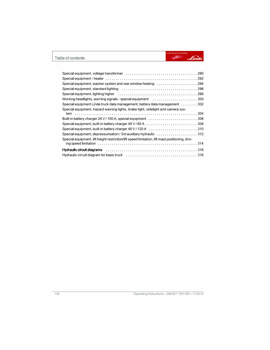 Linde Electric Forklift Truck 386 series: E12, E14, E16, E18, E20 Factory Intructions ( User Manual ) preview img 10