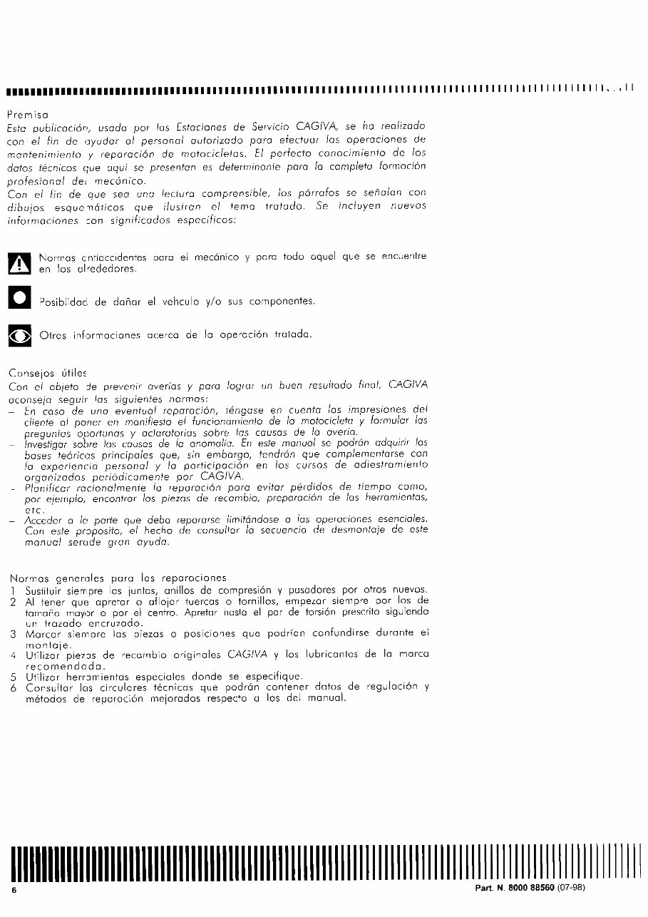 Cagiva Gran Canyon Workshop Service Repair Manual preview img 6