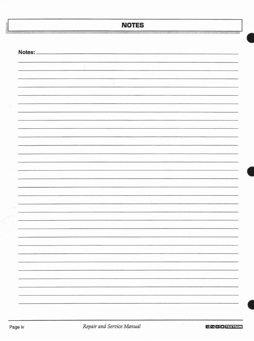 1996-1998 E-Z-GO TXT Electric and DCS Golf Cart Service & Repair Manual preview img 4