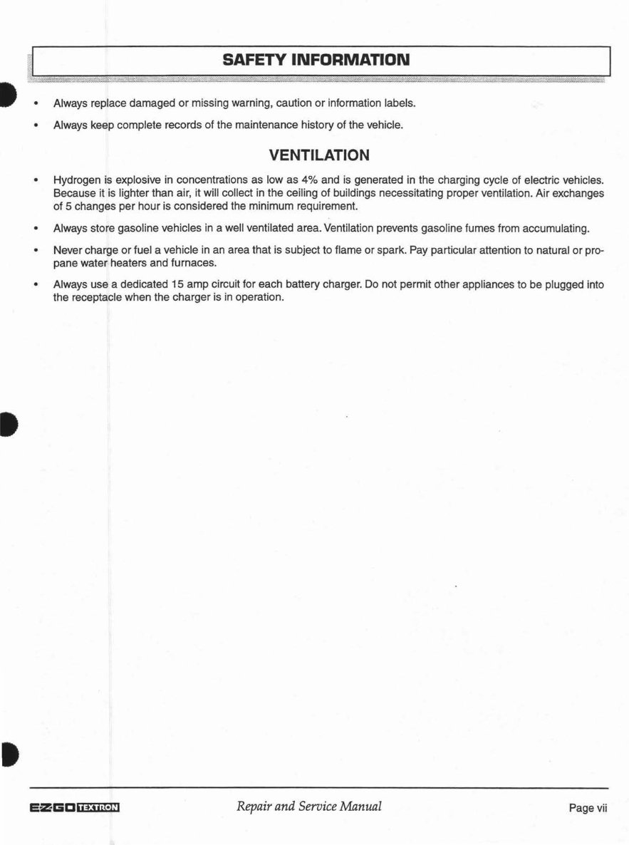 1996-1998 E-Z-GO TXT Electric and DCS Golf Cart Service & Repair Manual preview img 7