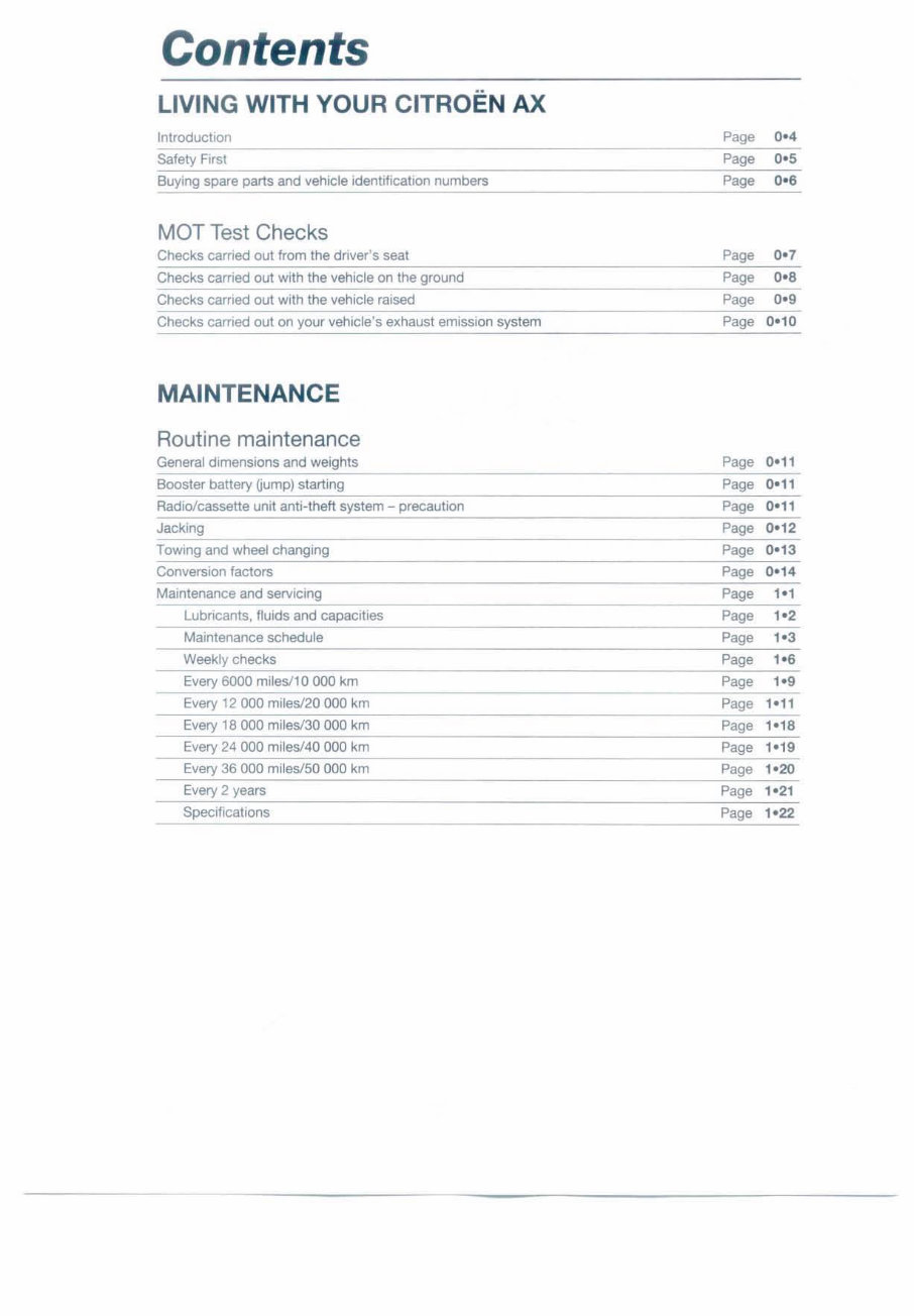 1986-1998 CITROEN AX Service and Repair Manual preview img 1