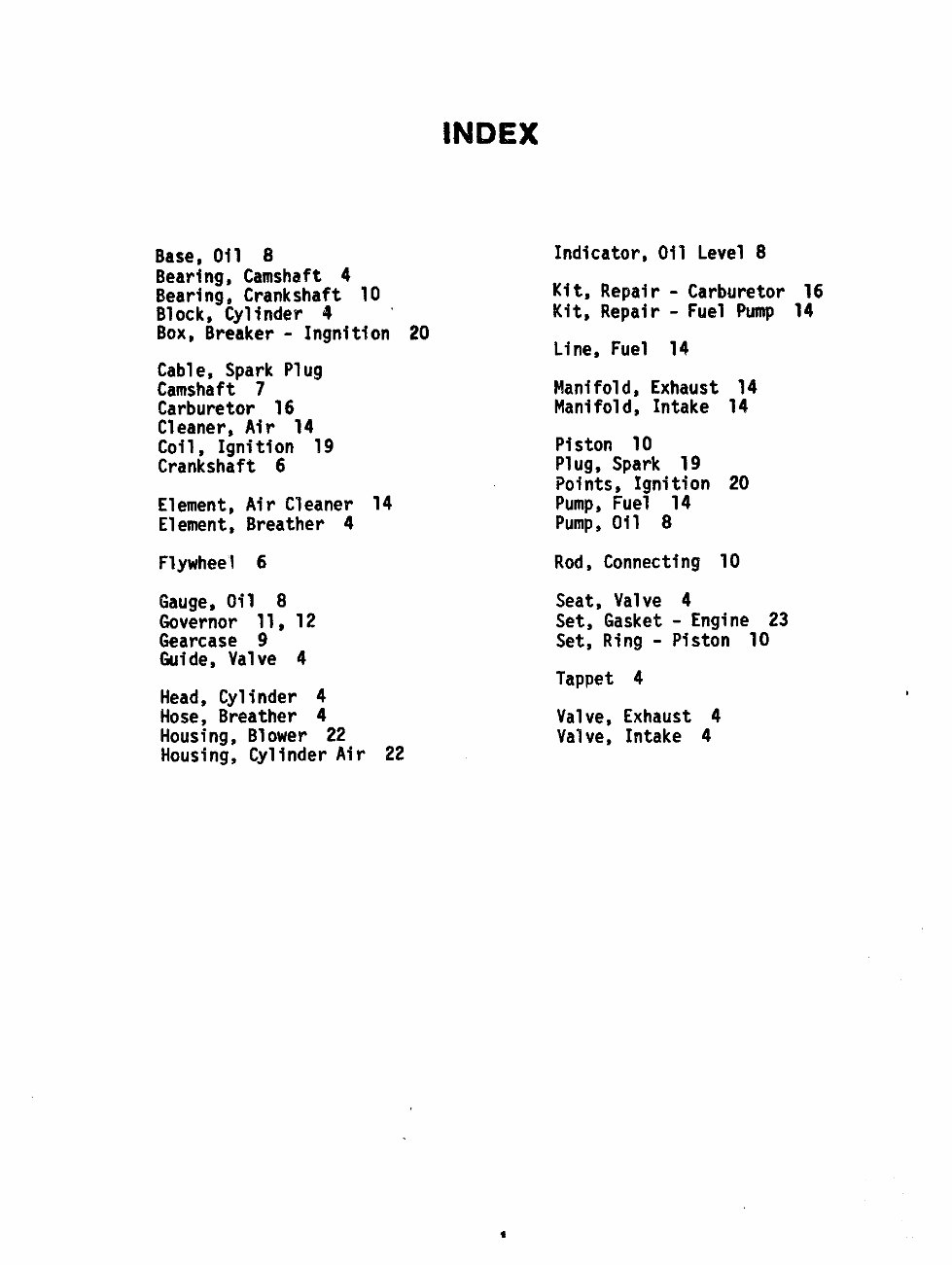 Onan CCK industrial engine parts manual preview img 3