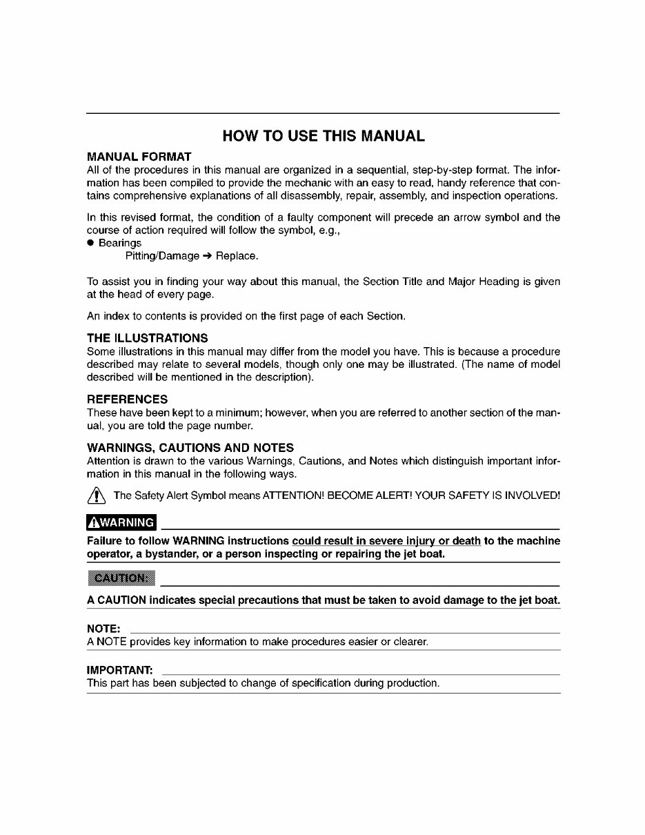 Yamaha jet boat XR1800 310 HP XRT1200 service manual preview img 6