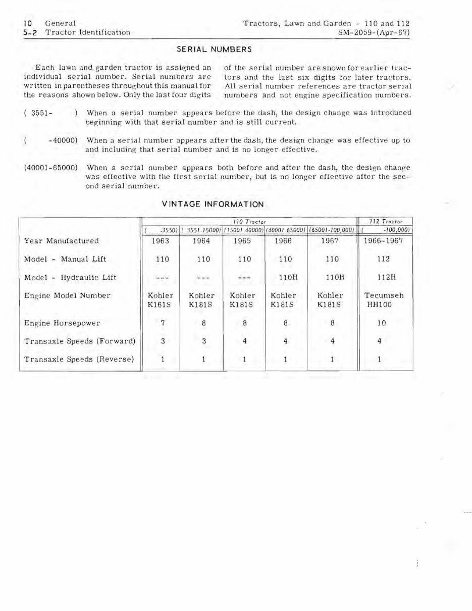 John Deere 110 and 112 Lawn & Garden Tractors SN: 100001-250000 Complete Workshop Service Repair Manual preview img 5