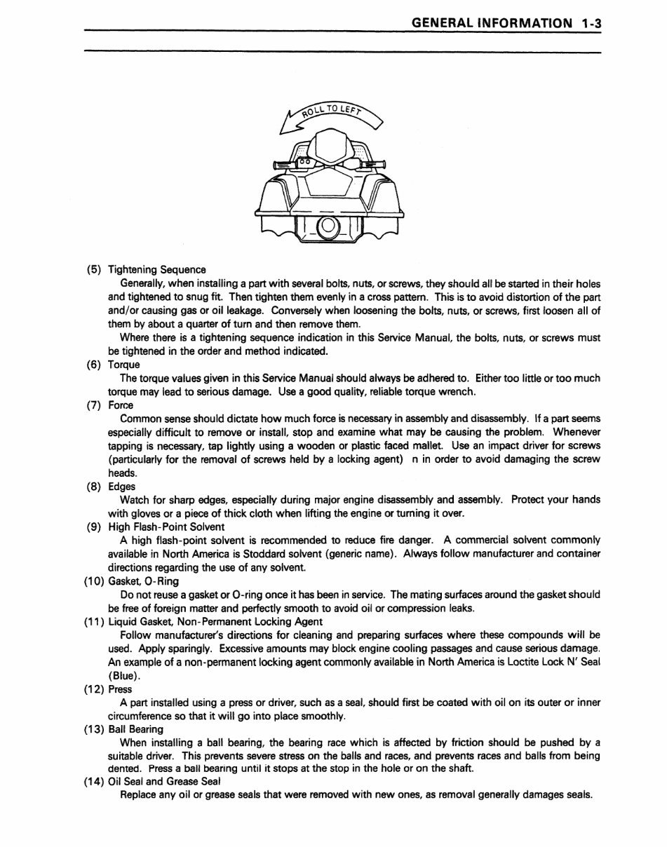 1992-1995 Kawasaki 750SX 750SXi Pro Watercraft Jetski Manual preview img 10